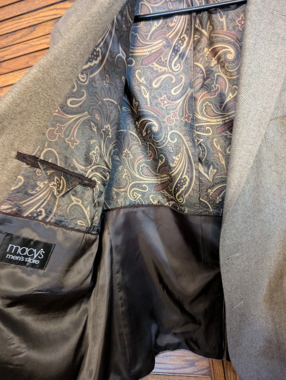 Lauren Ralph Lauren brown herringbone wool-blend sport coat Men's Size 48R